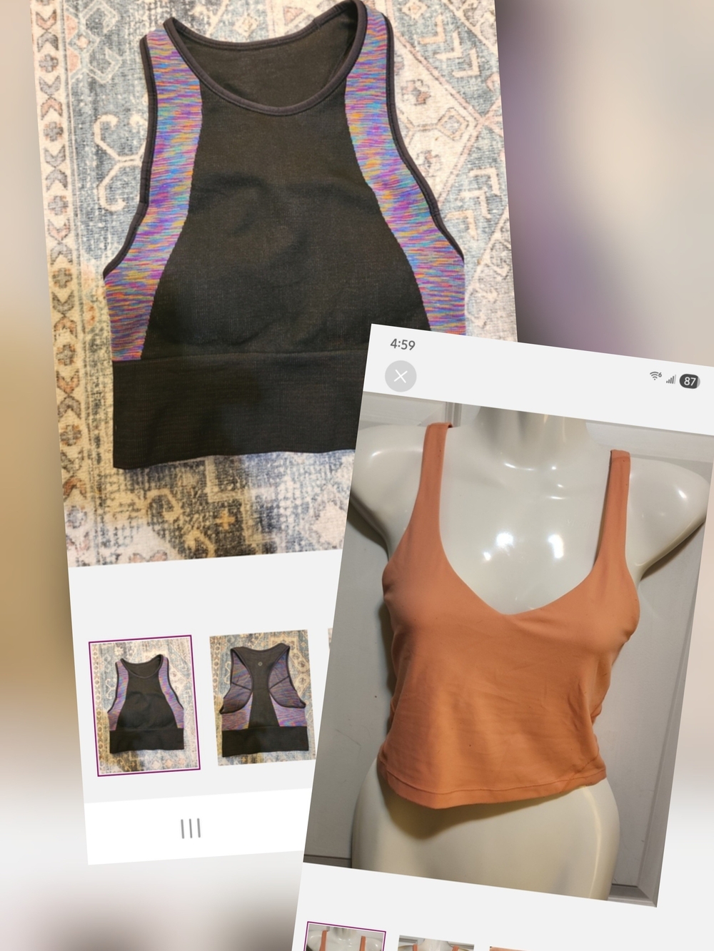 Set Of 2 Lululemon Crop/tanks